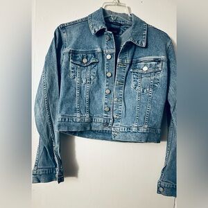 Tommy Jeans Blue Jean Jacket SZ M Petite